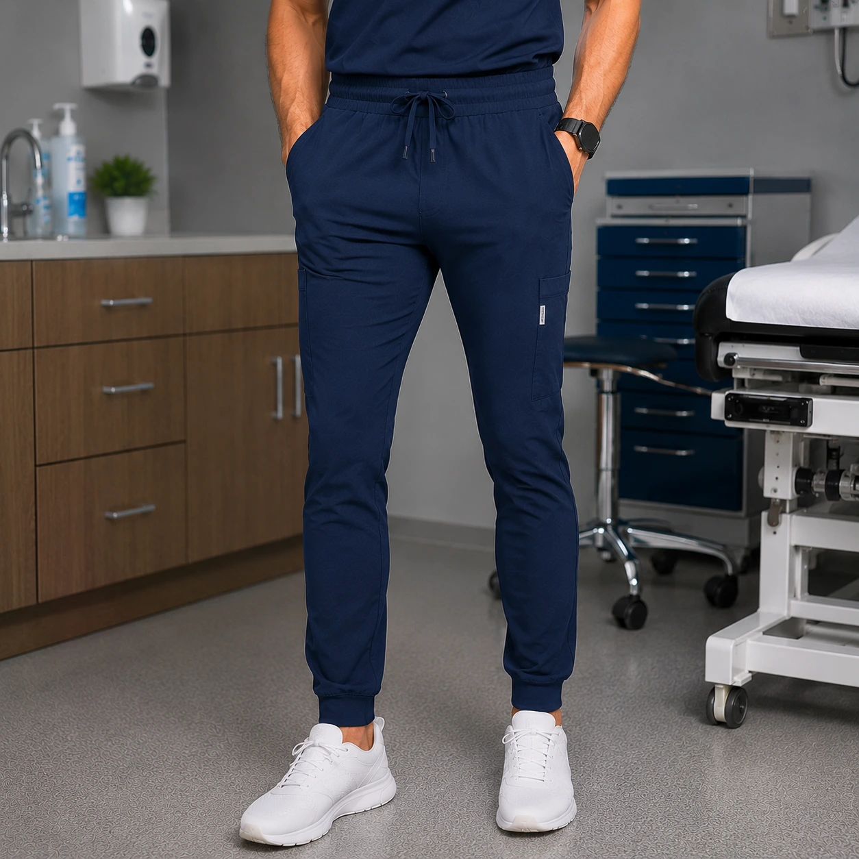 Black Scrub Pants​ For Men
