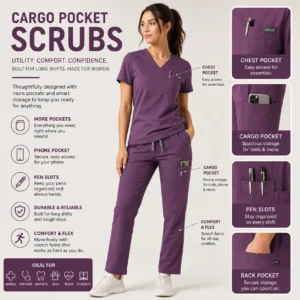 Cargo Scrubs For Women