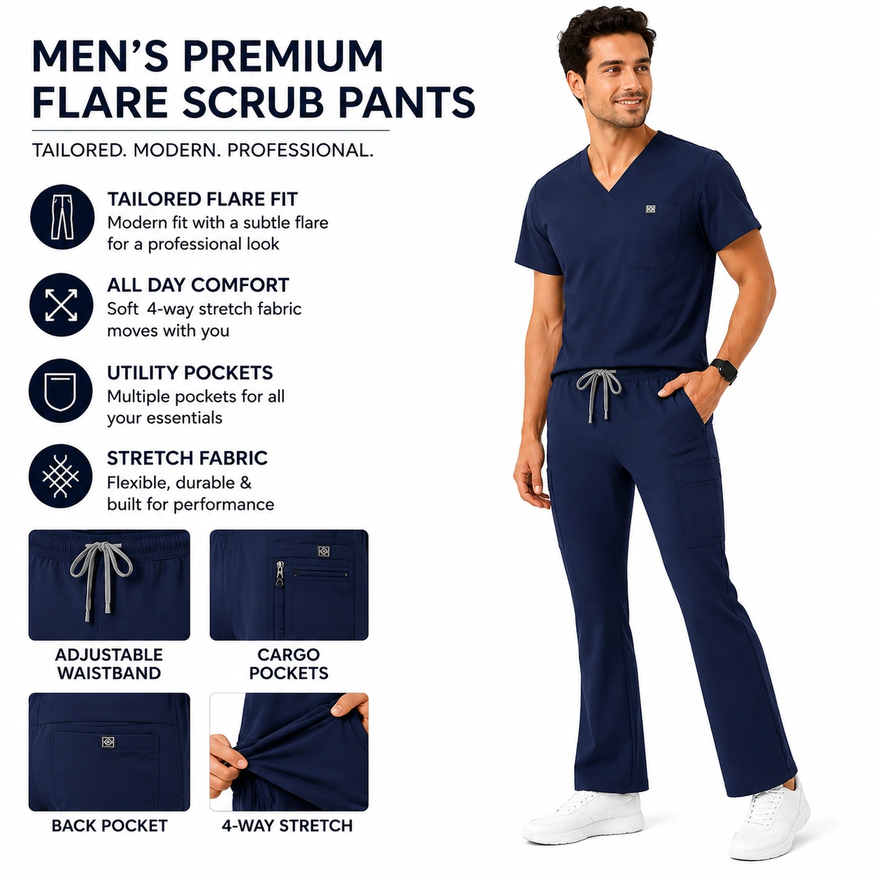 Flare Scrubs Men