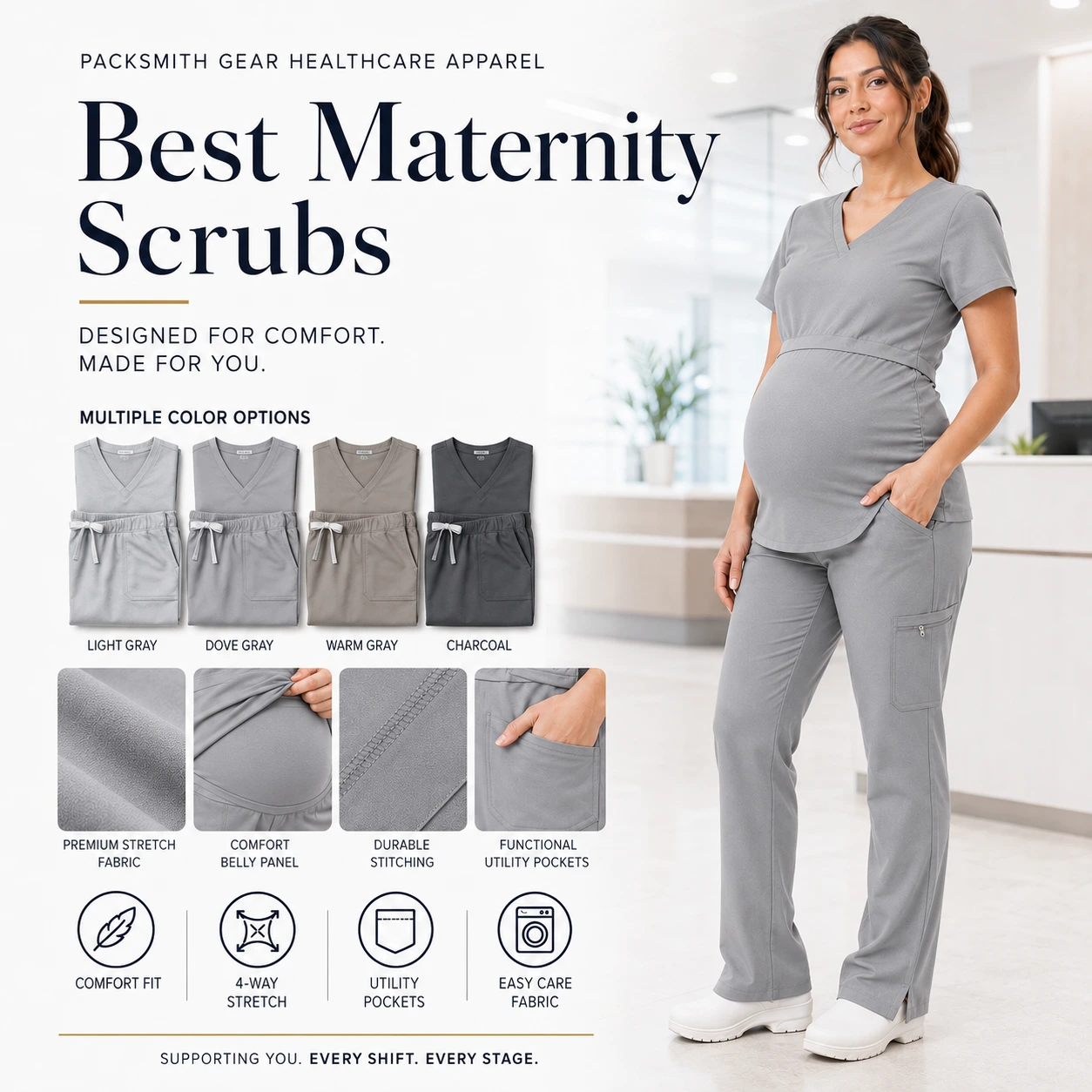 Pregnancy Scrubs Pants