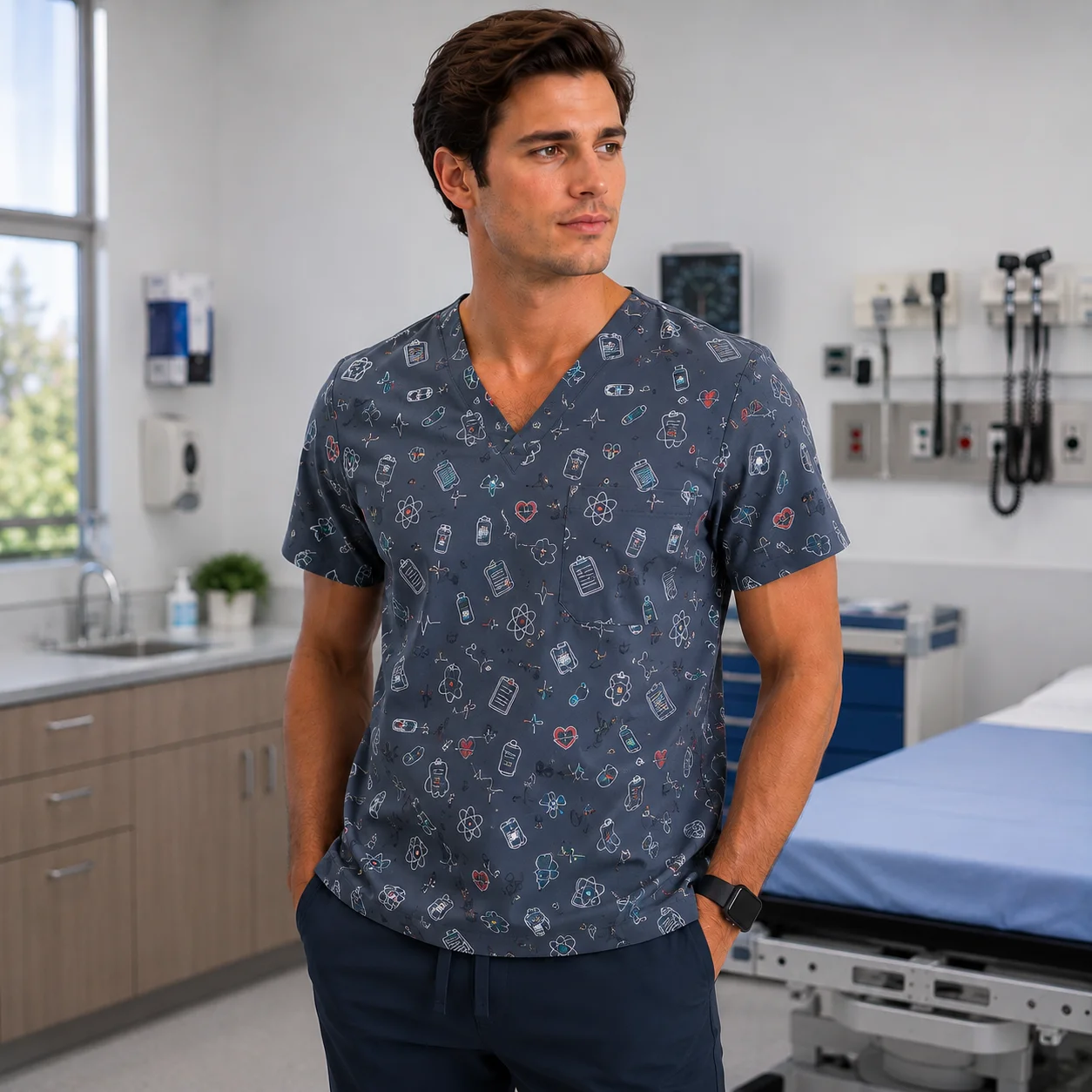 Printed Scrub Tops​