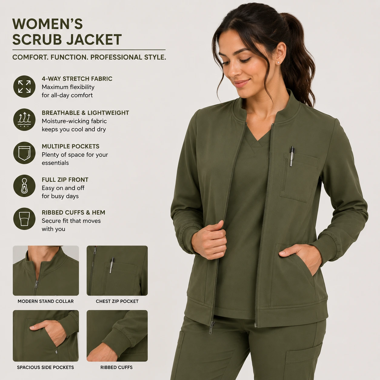 Scrub Jacket For Women