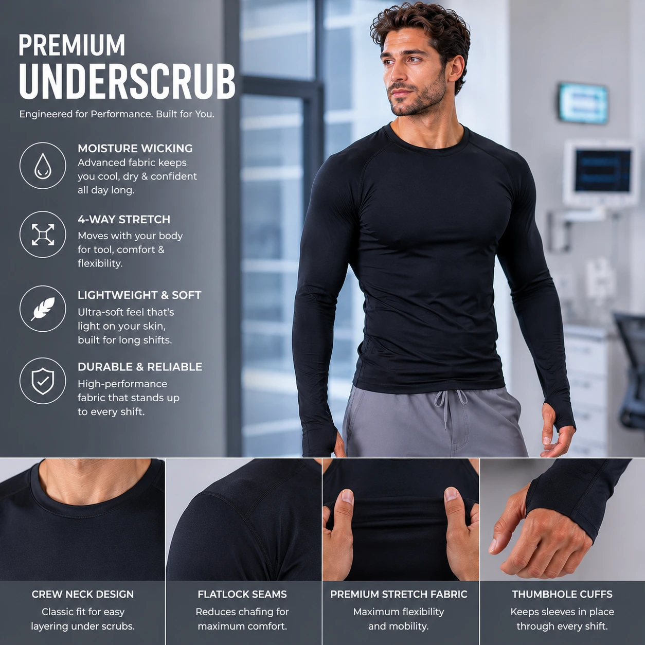 UnderScrub Shirts Men