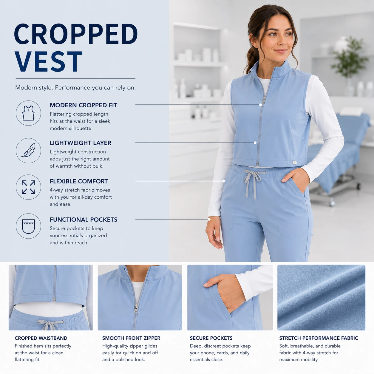 Cropped Vest Women