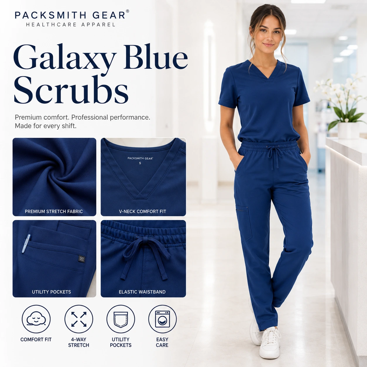 Galaxy Blue Scrubs