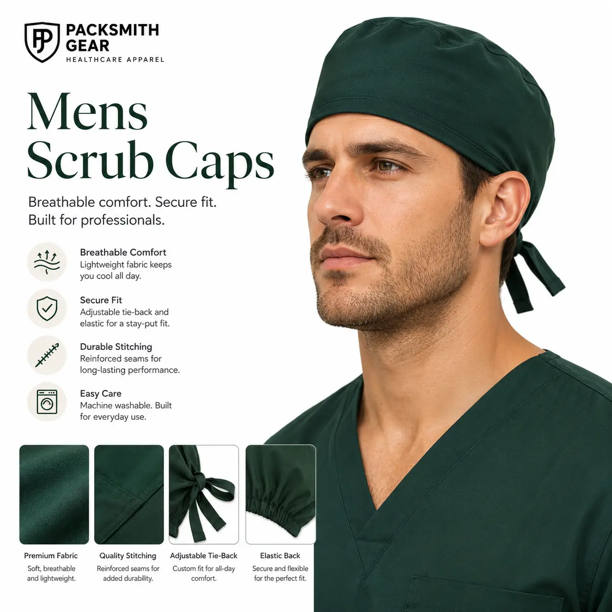 Mens Scrub Caps​