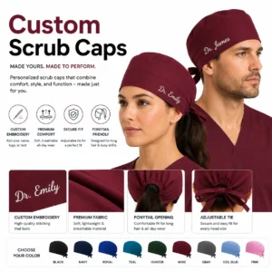 Ponytail Scrub Cap​