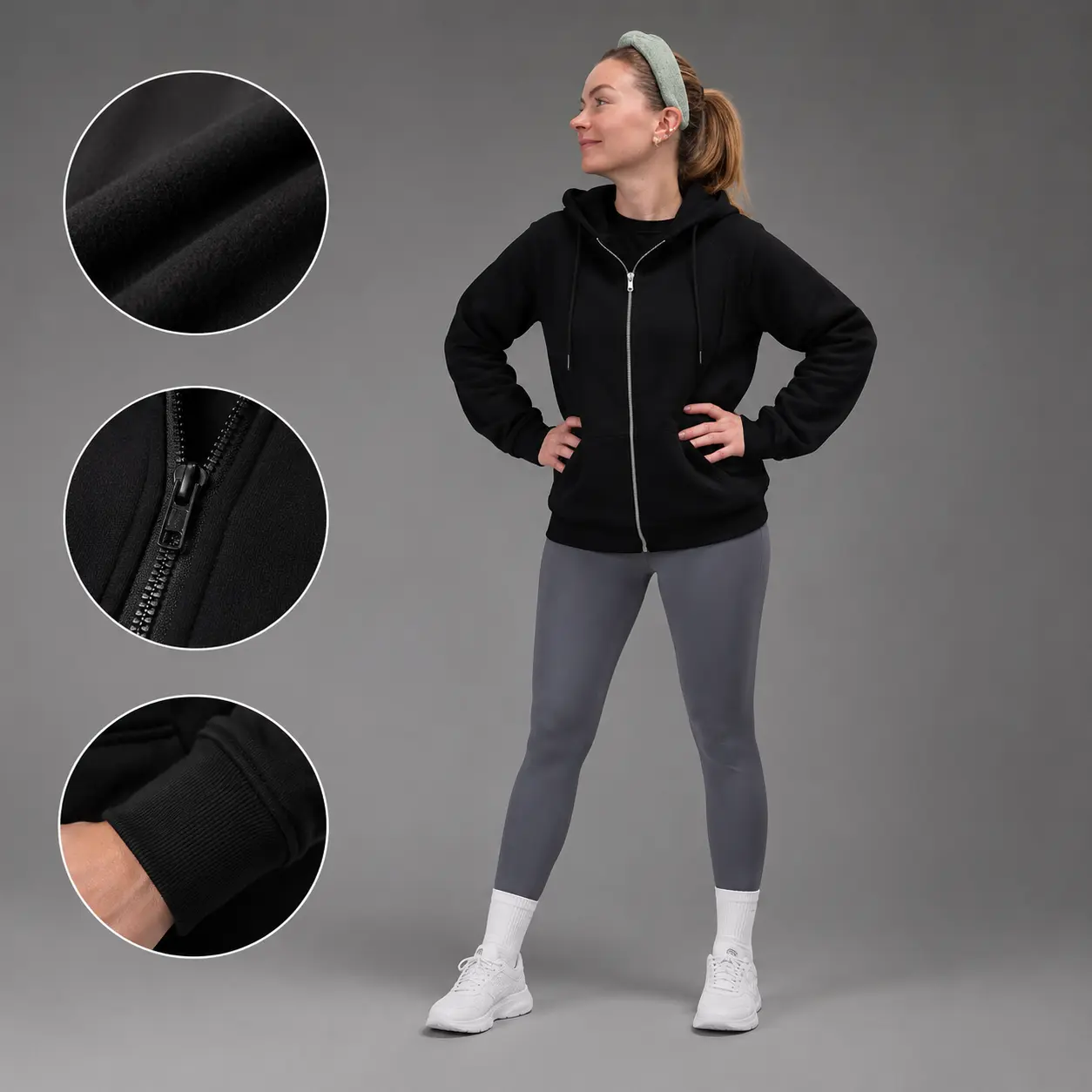 Zip Up Hoodie Women