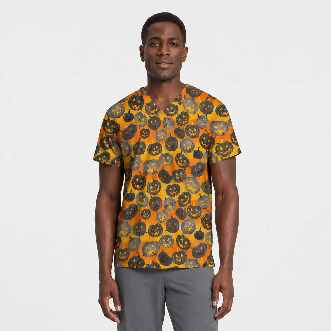 Halloween Scrub Tops Men USA