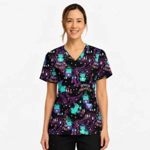 Halloween Scrub Tops for Women USA