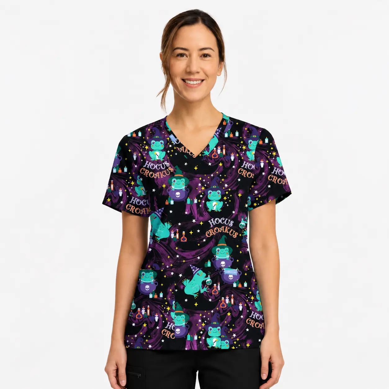 Halloween Scrub Tops for Women USA