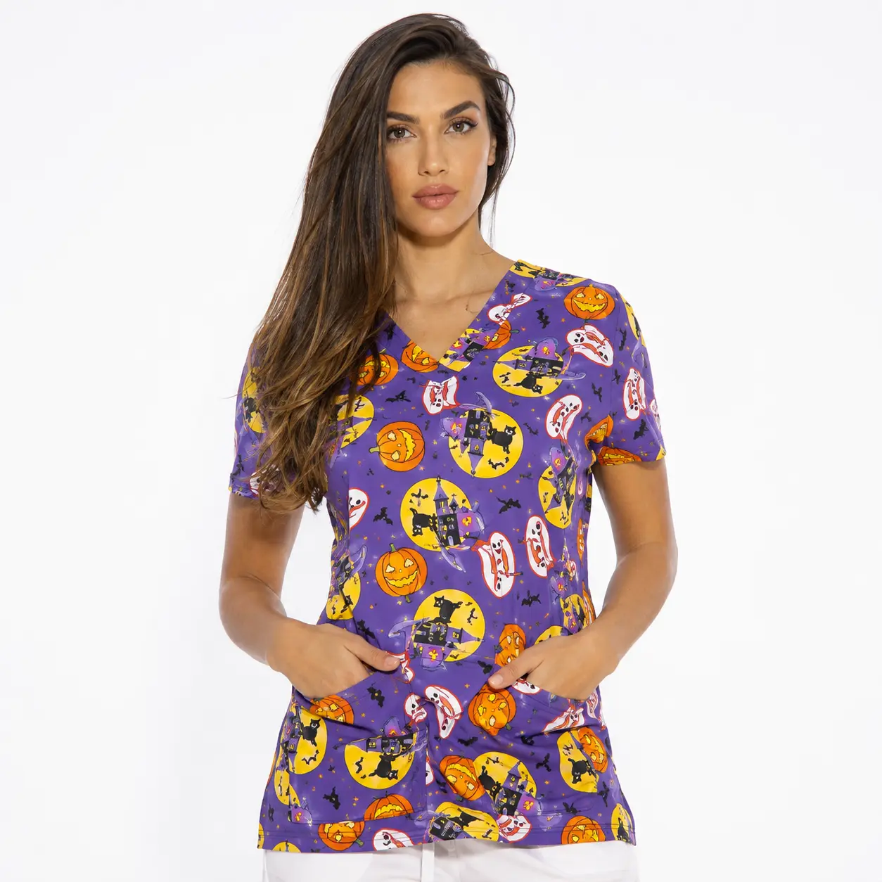 Halloween Scrub Tops in USA
