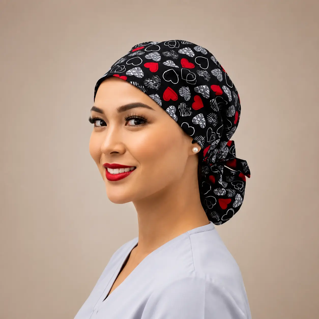 Satin Lined Scrub Caps for Women