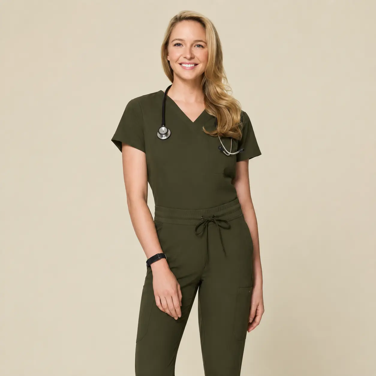 Women’s Olive Green Scrubs for Fall